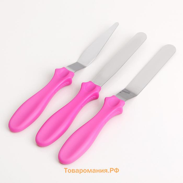 Набор лопаток кондитерских «Ночь», 23×8.5×2.5 см, 3 шт., МИКС