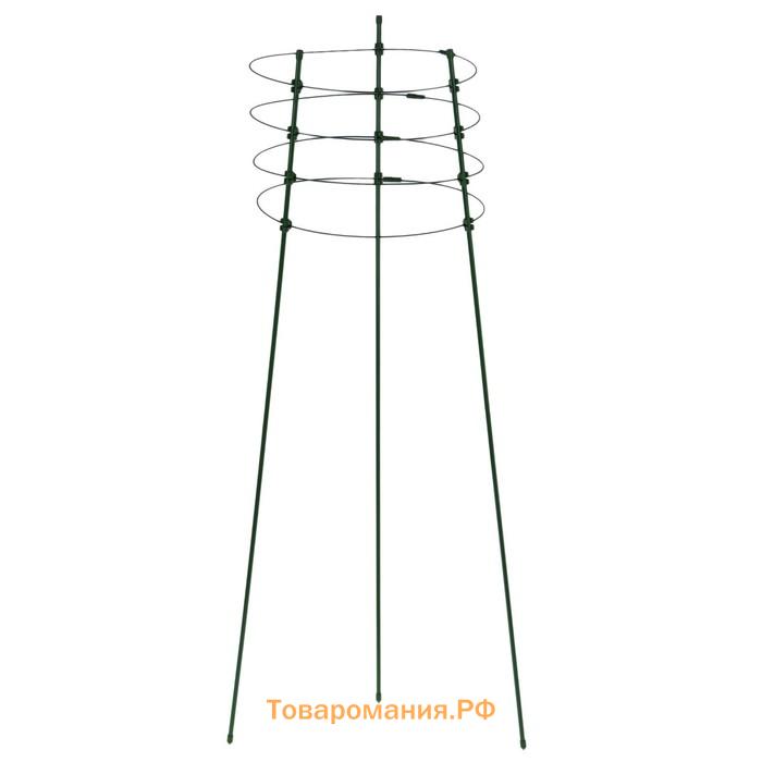 Кустодержатель, d = 18,5–20–22 см, h = 60 см, 3 кольца, металл, зелёный, Greengo