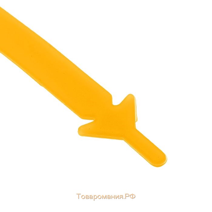 Набор шнурков для обуви, 6 шт, силиконовые, плоские, 13 мм, 9 см, цвет оранжевый неоновый