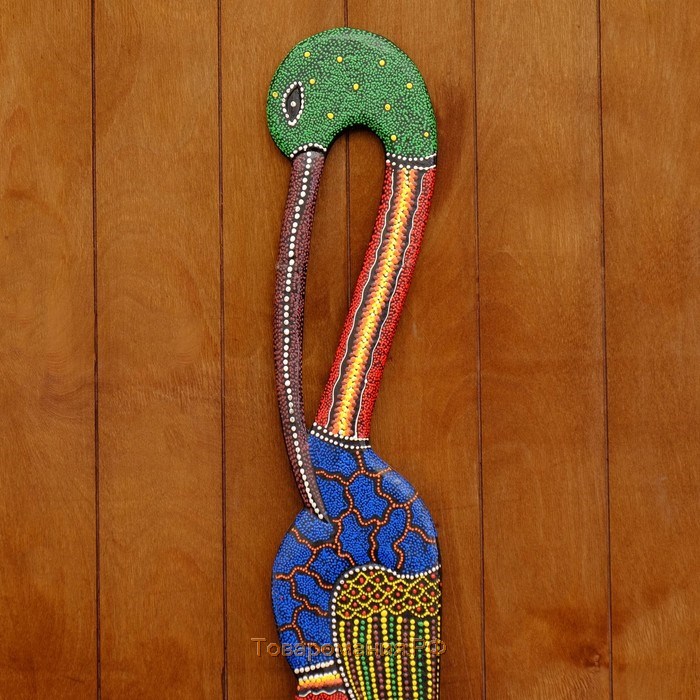 Панно настенное «Аист цветной», 95×13×1 см, дерево, МИКС