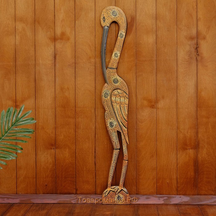 Панно настенное «Аист», 95×13×1 см, дерево, МИКС