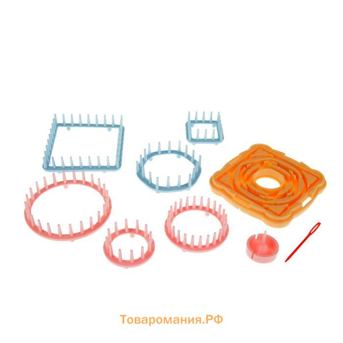 Набор для создания цветов диаметром 4,5-9 см (6 рамок+игла)