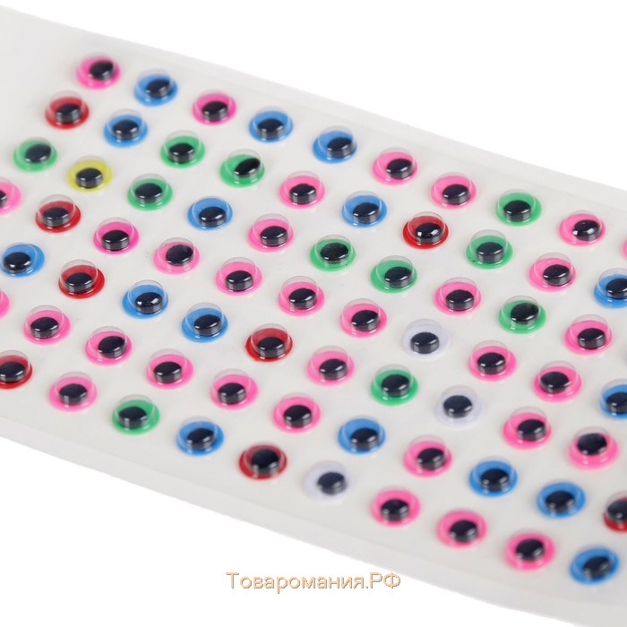 Наклейка пластик "Цветные глазки" 24х10 см