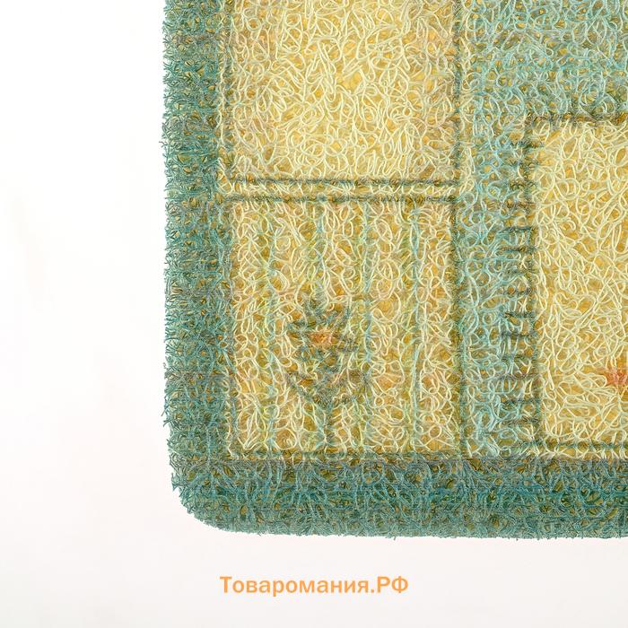 Коврик придверный Home, грязезащитный, 37×58 см, цвет МИКС