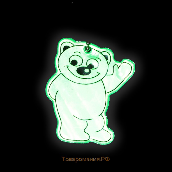 Светоотражающий элемент «Медведь», двусторонний, 6 × 5 см, цвет МИКС