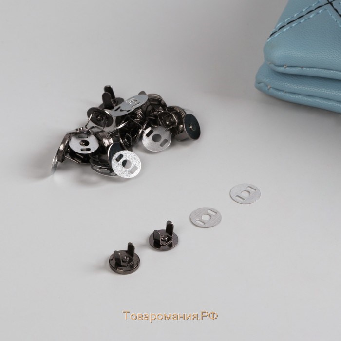 Кнопки магнитные, d = 10 мм, 10 шт, цвет чёрный