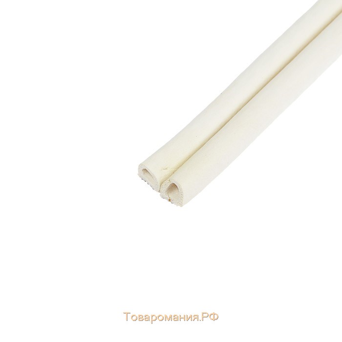 Уплотнитель резиновый ТУНДРА, профиль D, размер 9х8 мм, белый, в упаковке 6 м