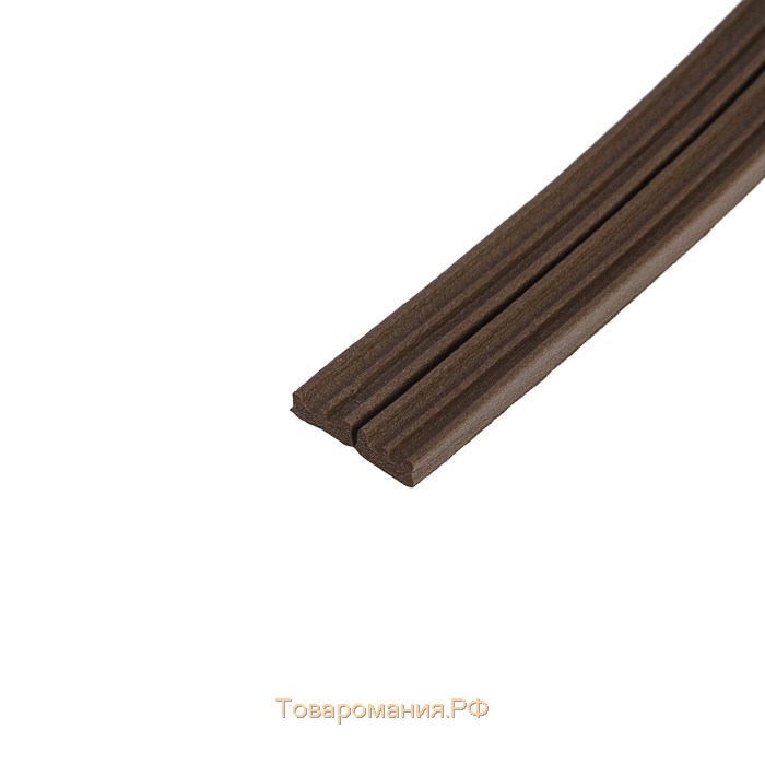 Уплотнитель резиновый ТУНДРА krep, профиль Е, размер 4х9 мм, коричневый, в упаковке 10 м.