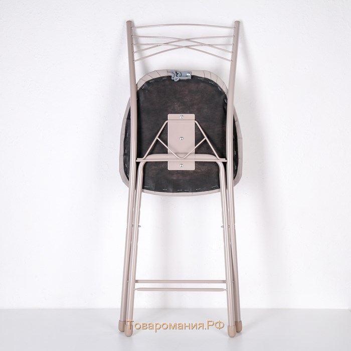 Стул складной «Ника 1», цвет сиденья серый, каркас микс