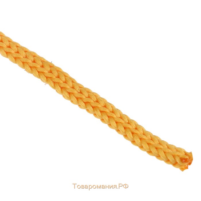 Шнур для рукоделия полиэфирный  4 мм, 50м/110гр (жёлтый)