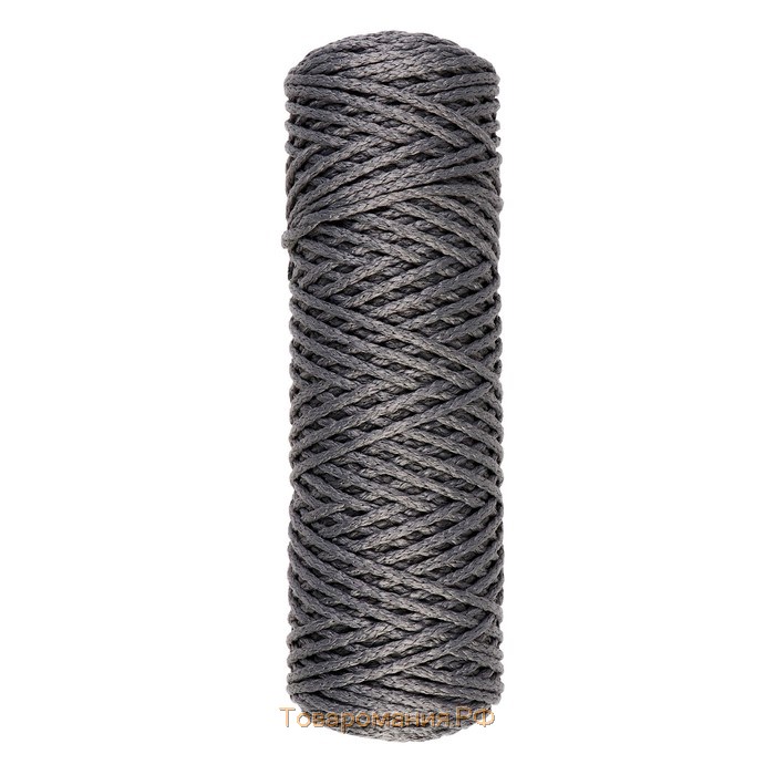 Шнур для вязания "Классик" без сердечника 100% полиэфир ширина 4мм 100м (серый)