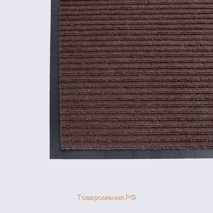Коврик придверный влаговпитывающий, 2-х полосный иглопробивной, «Классик», 50×80 см, цвет коричневый