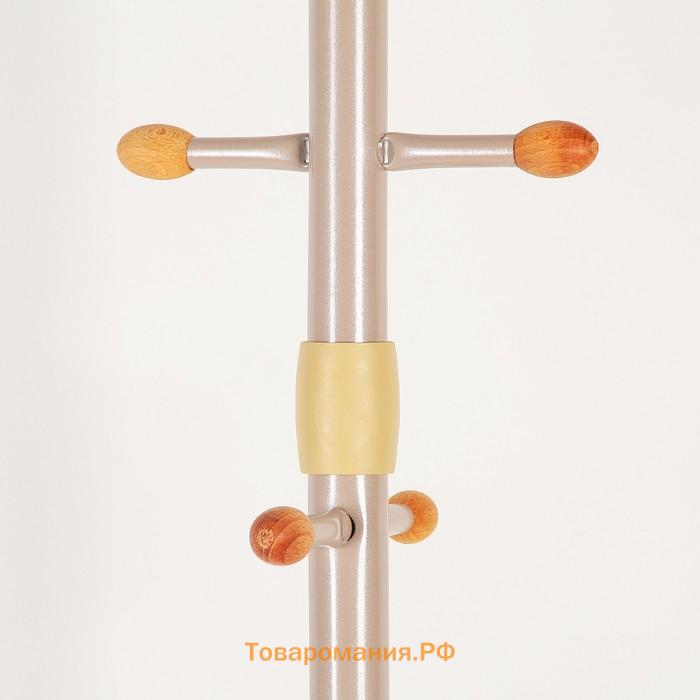 Вешалка напольная (ВК5Д/Б), 60×60×180 см, цвет бежевый металлик
