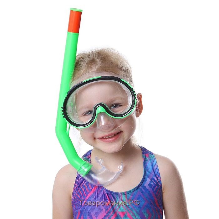 Набор для подводного плавания детский, 2 предмета: маска и трубка PVC, в пакете, цвета МИКС