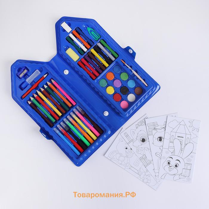Набор для рисования «Рисуем вместе» в форме карандаша, 51 предмет