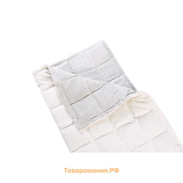 Одеяло утяжелённое, размер 90 × 120 см, лузга гречихи, лён/флис