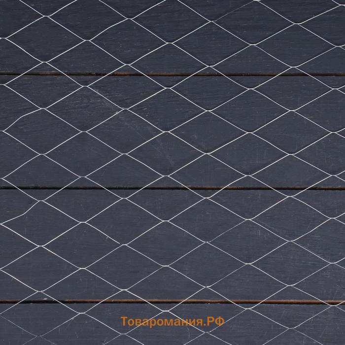 Сетка оцинкованная ЦПВС, мягкая, 1 × 10 м, ячейка 25 × 25 мм, d = 0,5 мм, металл