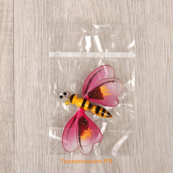 Декор для штор «Пчела», на булавке, 6,5 × 4 см, цвет МИКС