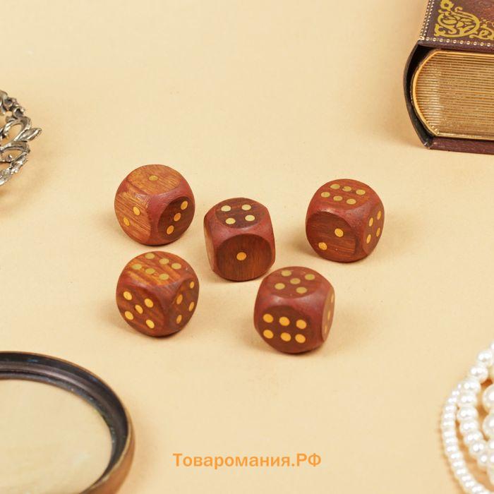 Игра настольная "Кубики" 5,5х6,5х6,5 см, дерево шишам