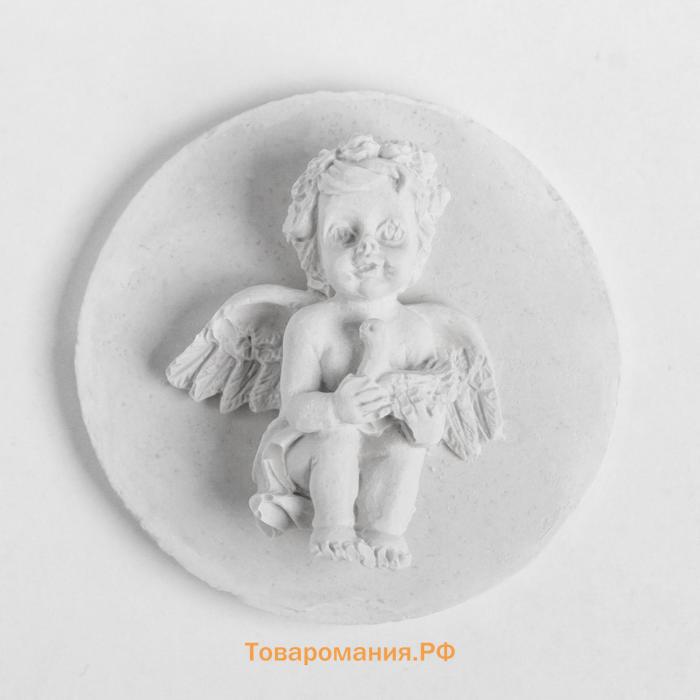 Молд силикон "Ангел с голубем" 4,5х4 см, вес изд 9,6 гр МИКС