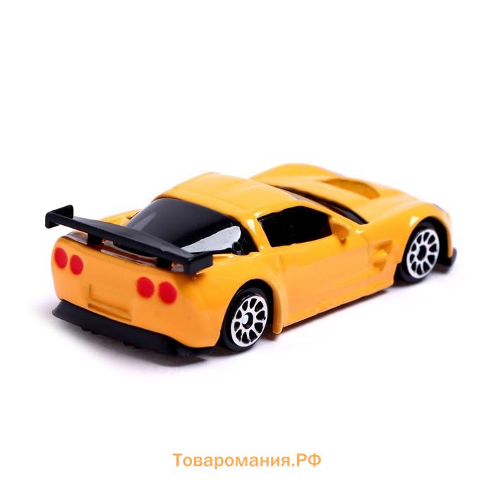 Машина металлическая CHEVROLET CORVETTE C6-R, 1:64, цвет жёлтый