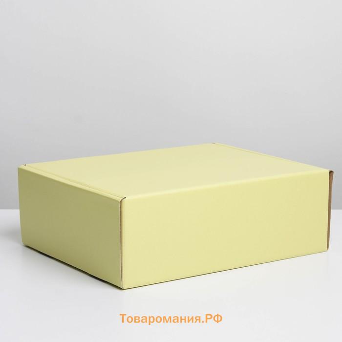 Коробка подарочная складная, упаковка, «Желтая», 27 х 21 х 9 см