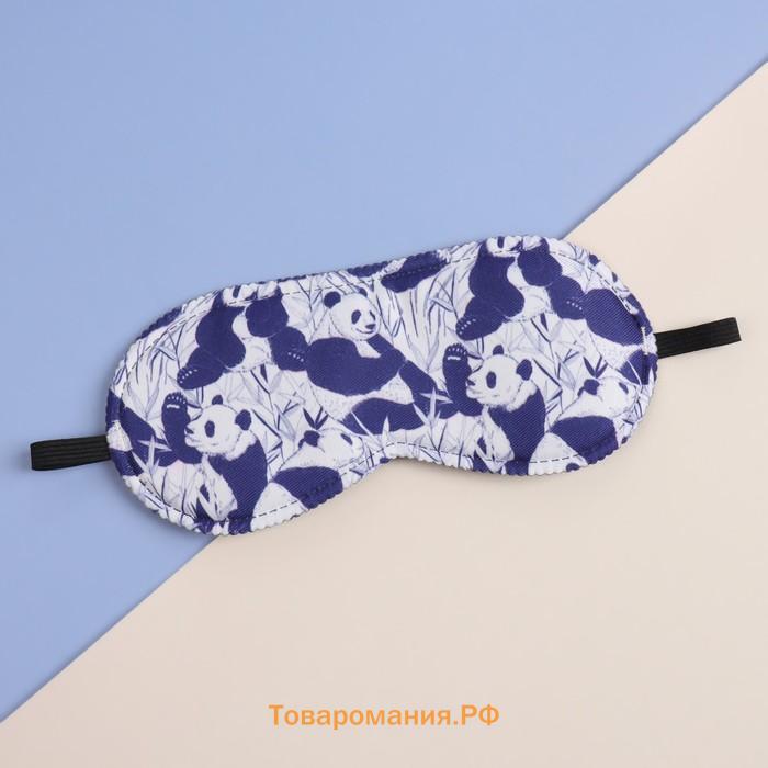Маска для сна «Панды», 20 × 8,5 см, резинка одинарная, рисунок МИКС