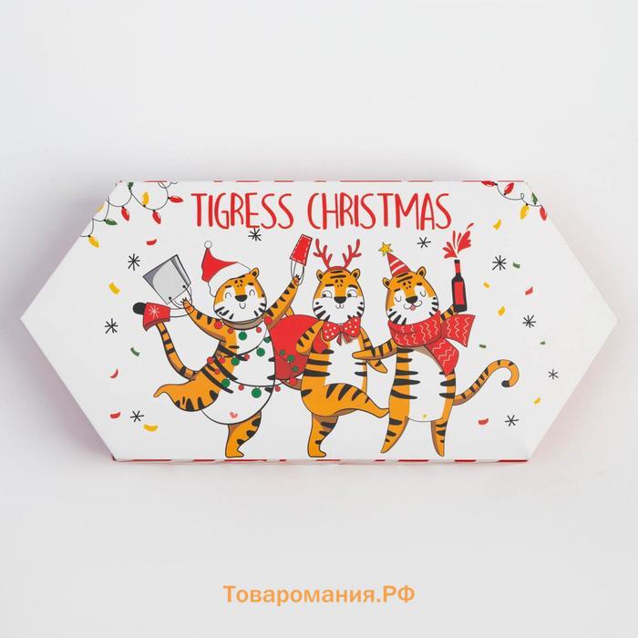 Новогоднее полотенце махровое  Tigress Christmas 30х60 см, 100% хл, 340г/м2