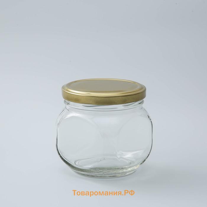 Набор банок стеклянных с крышкой «Квадро», 6 шт, 350 мл, ТО-82 мм