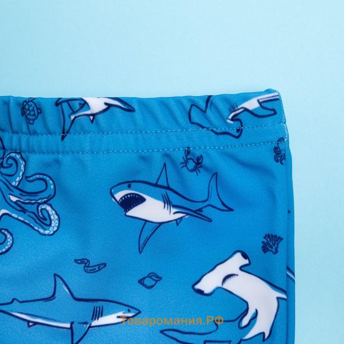 Плавки купальные для мальчика KAFTAN «Подводный мир» рост 122-128 (34), цвет голубой
