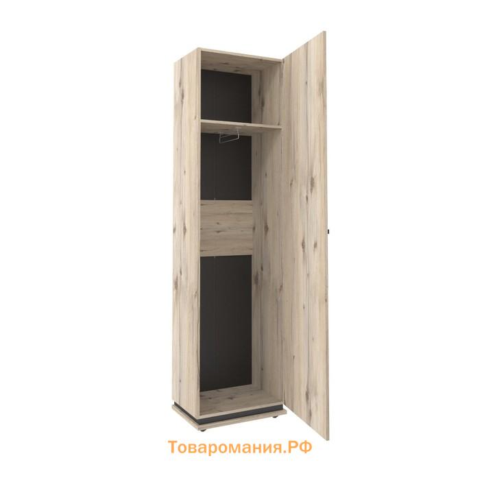 Шкаф для одежды и белья Nature 8, 560 × 416 × 2116 мм, цвет гаскон пайн / чёрный