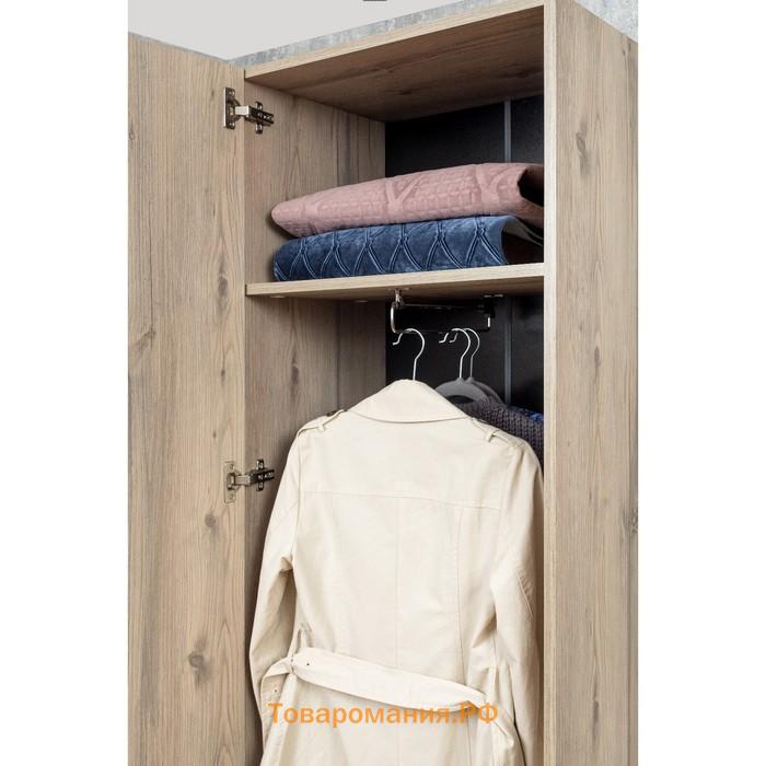 Шкаф для одежды и белья Nature 8, 560 × 416 × 2116 мм, цвет гаскон пайн / чёрный