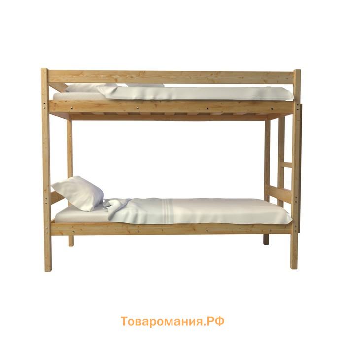 Двухъярусная кровать «Дюна», 80 × 160 см, массив сосны