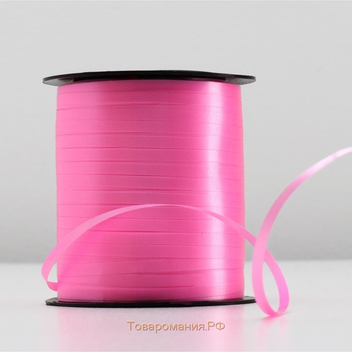 Лента упаковочная простая, розовая, 0,5 см х 225 м