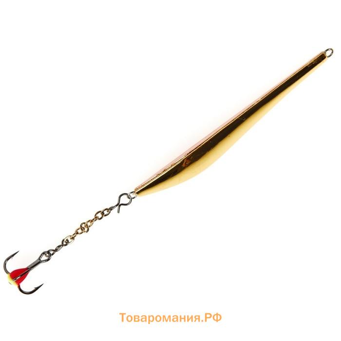 Блесна вертикальная зимняя Lucky John DOUBLE BLADE с цепочкой и тройником, 5.5 см GC блистер