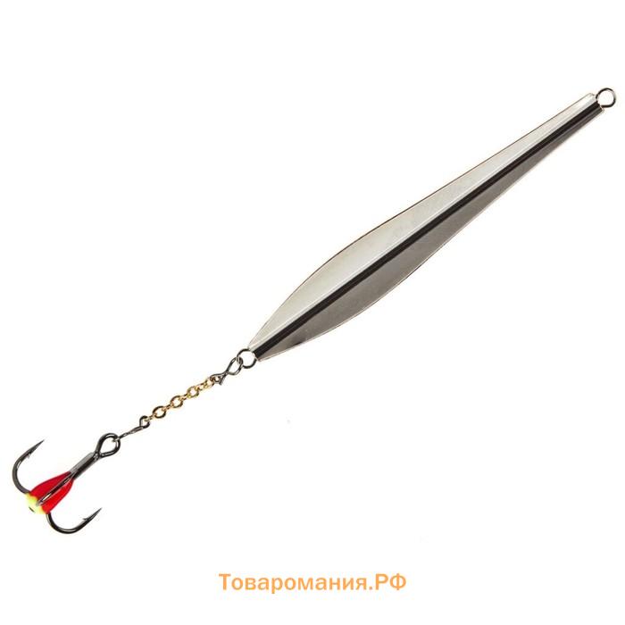 Блесна вертикальная зимняя Lucky John DOUBLE BLADE с цепочкой и тройником, 6.5 см CS блистер