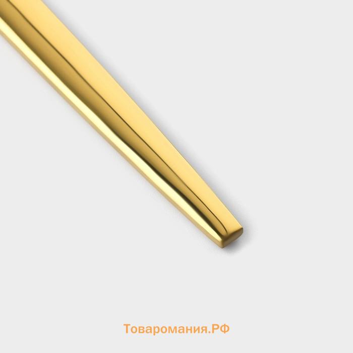 Набор ножей столовых Magistro «Блинк», длина 22 см, набор 6 шт., нержавеющая сталь, золотистый