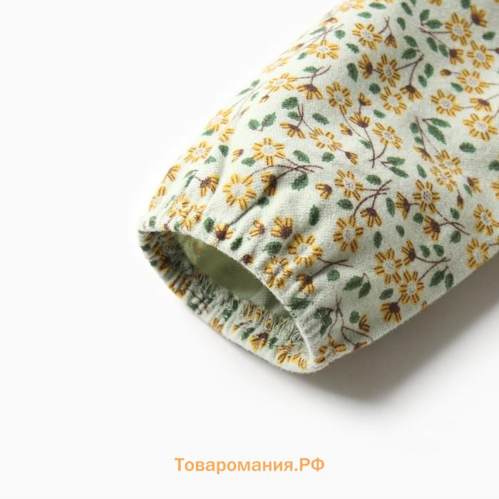 Платье для девочки MINAKU: Cotton collection цвет фисташковый, р-р 92