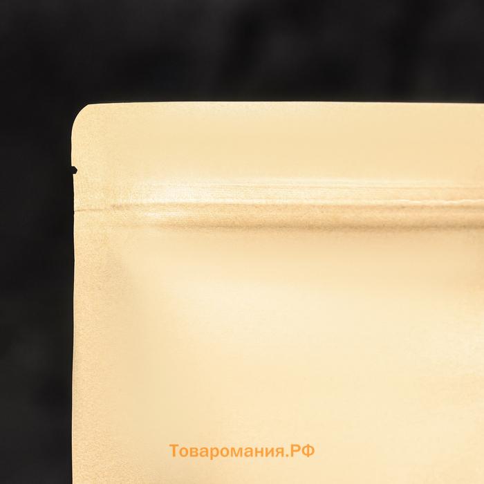 Пакет Zip - lock Крафт с прямоугольным окном,22×32×4 см