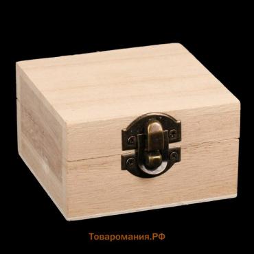 Шкатулка для росписи "Квадрат" 8х8х5 см, МИКС