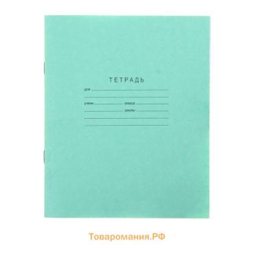 Тетрадь 24 листа в линейку «Зелёная обложка», серые листы, плотность 58-63 г/м²