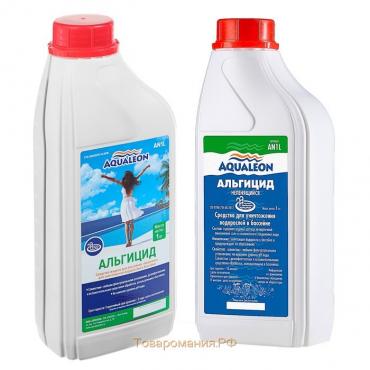 Альгицид для очистки воды в бассейне Aqualeon, 1 л/кг