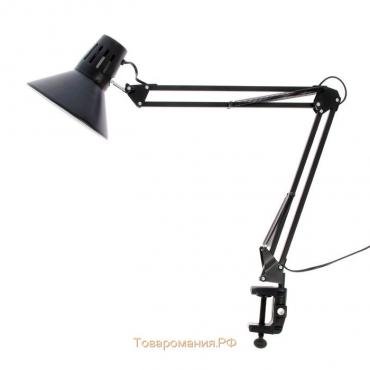 Лампа на зажиме 101 "Сорес, чёрная" E27 40W RISALUX