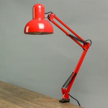 Лампа настольная на шарнире 800 "Крус, красная" E27 40W RISALUX