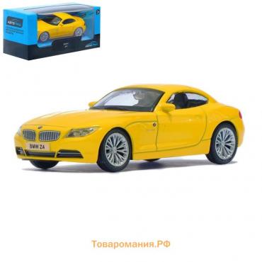 Машина металлическая BMW Z4, 1:43, цвет жёлтый