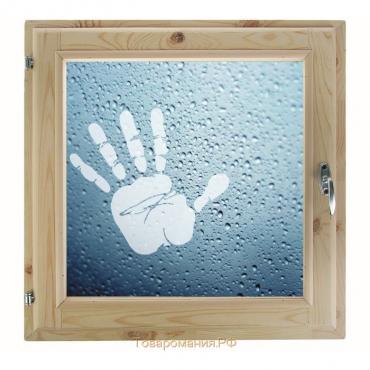 Окно, 60×60см, "Рука", однокамерный стеклопакет