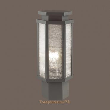 Уличный светильник на столб GINO, 1x100Вт, E27, IP44, цвет серый