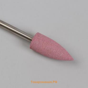 Фреза силиконовая для полировки, средняя, 6 × 16 мм, в пластиковом футляре, цвет розовый