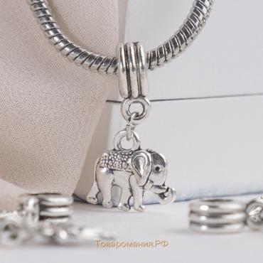 Подвеска "Слон" индийский, цвет серебро