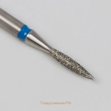 Фреза алмазная для маникюра «Игла», средняя зернистость, 1,2 × 10 мм, в пластиковом футляре